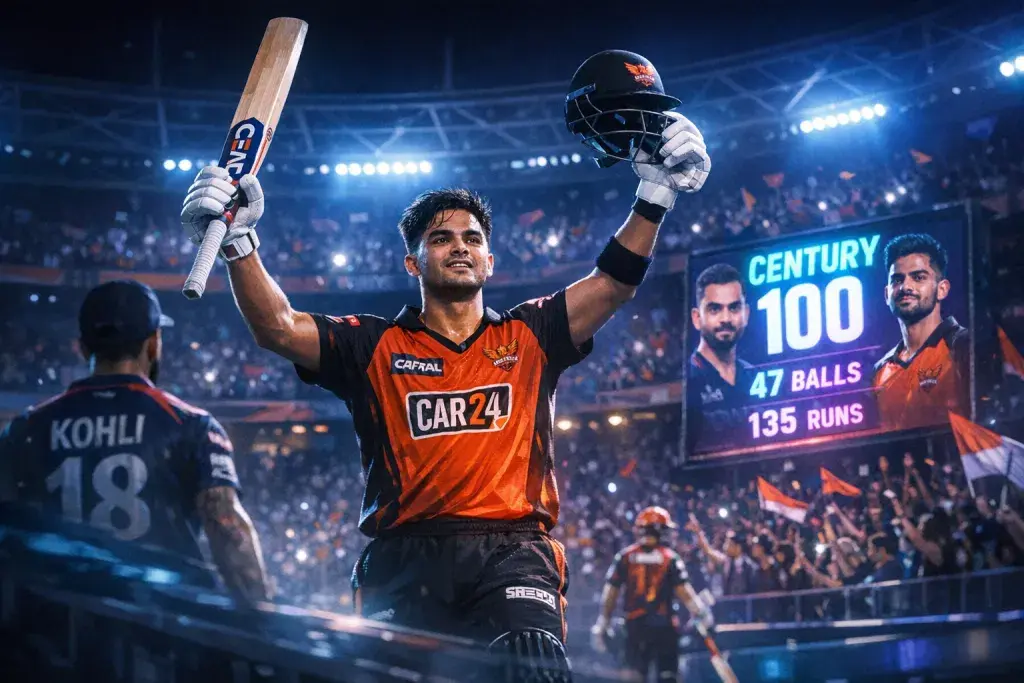 Abhishek Sharma Levels Virat Kohli's T20 Century Record with Blistering Knock